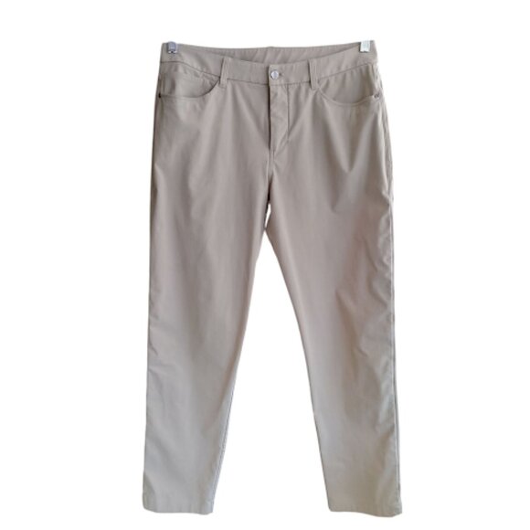 LULULEMON ABC Slim-Fit 5 Pocket Khaki Pant Warpstreme Wrinkle Resistant 34 - Picture 4 of 16